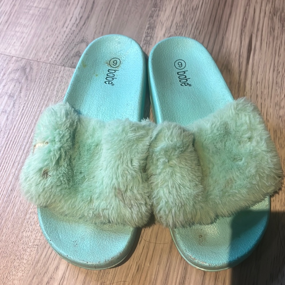 Teal babe sandals